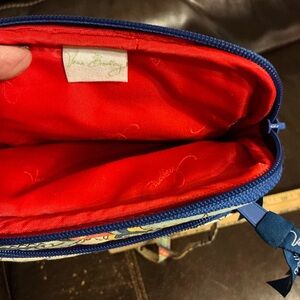 Vera Bradley Blue Clutch with Red Interior
